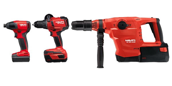 喜利得電池適用于12 V、22 V及36 V無線工具平臺