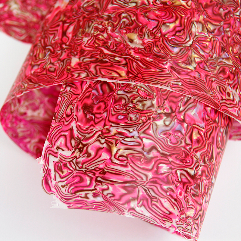 賽璐璐板廠家直銷(xiāo)訂制貝殼理石紋鼓皮貼面飾品裝飾建材家具貼面膜